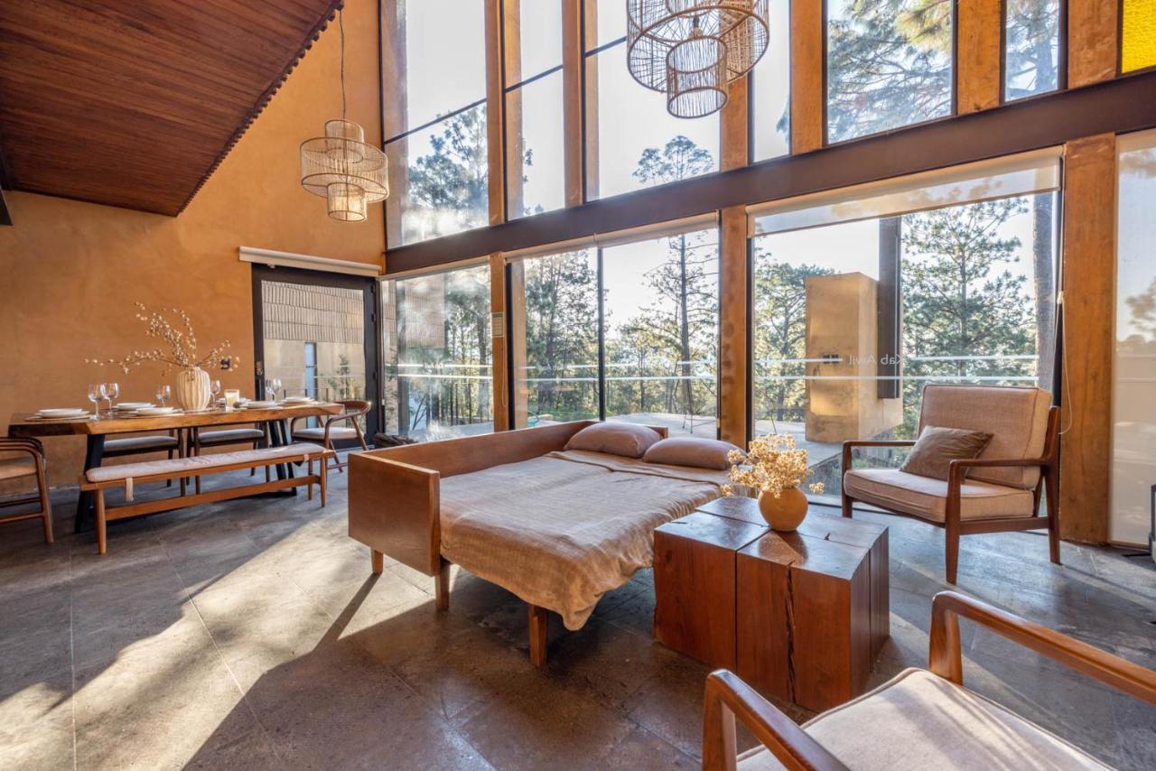 Cabana Lujo Con Alberca Climatizada Vistas Al Bosque De 马萨米特拉 外观 照片