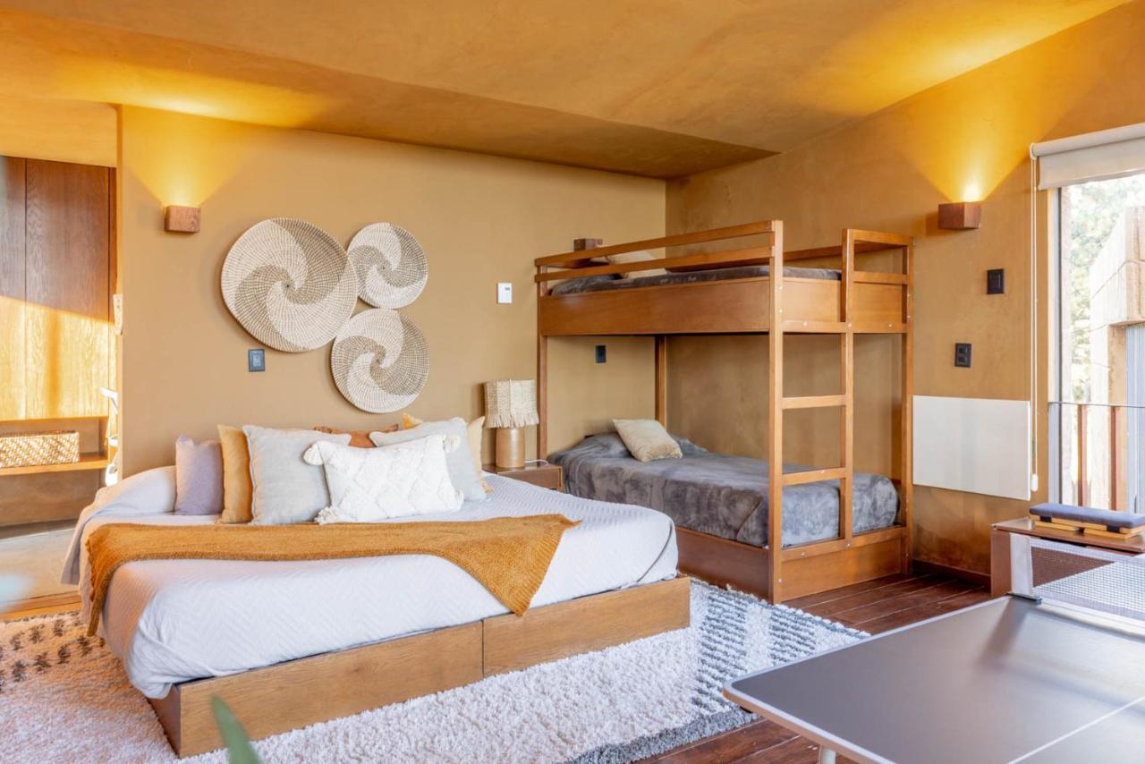 Cabana Lujo Con Alberca Climatizada Vistas Al Bosque De 马萨米特拉 外观 照片