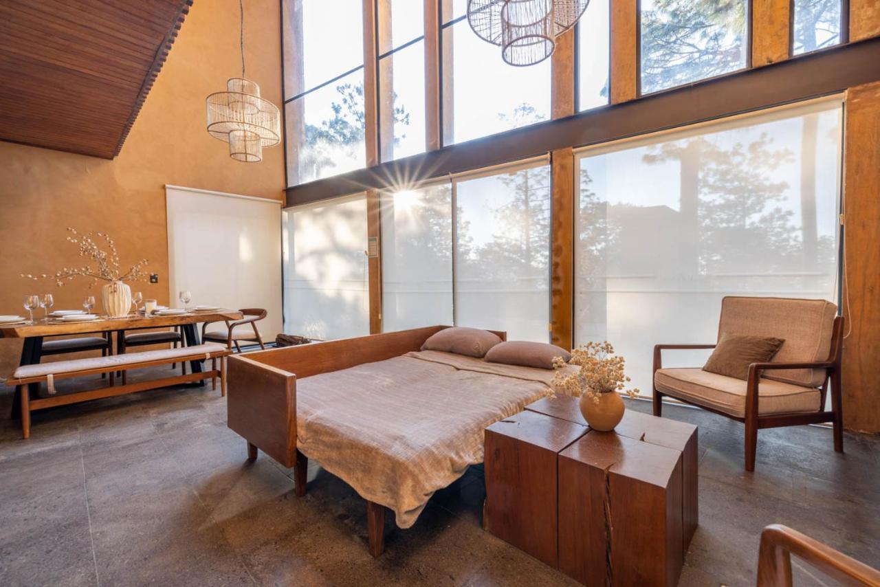 Cabana Lujo Con Alberca Climatizada Vistas Al Bosque De 马萨米特拉 外观 照片