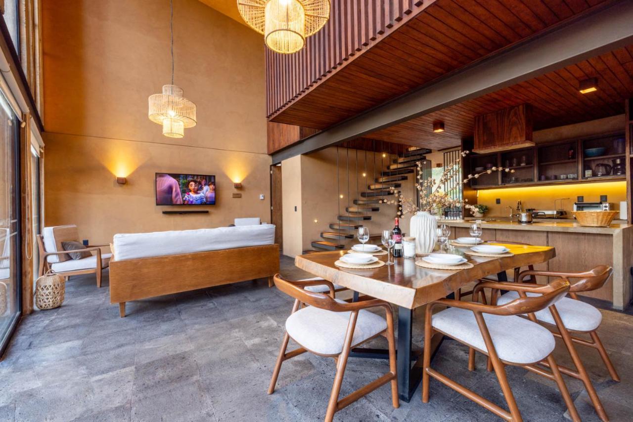 Cabana Lujo Con Alberca Climatizada Vistas Al Bosque De 马萨米特拉 外观 照片