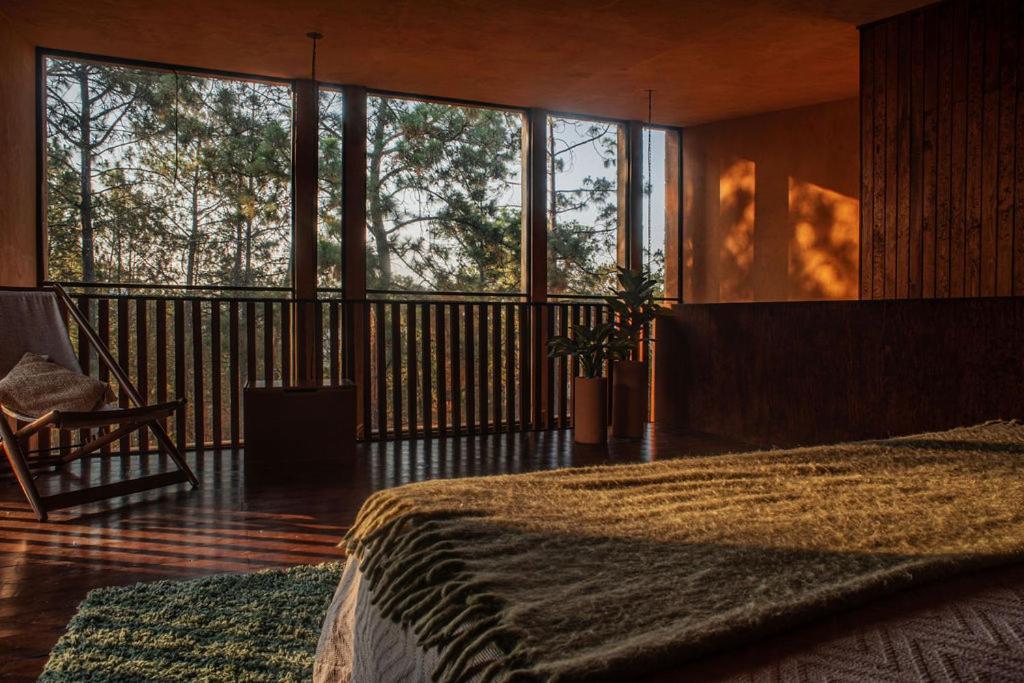 Cabana Lujo Con Alberca Climatizada Vistas Al Bosque De 马萨米特拉 外观 照片