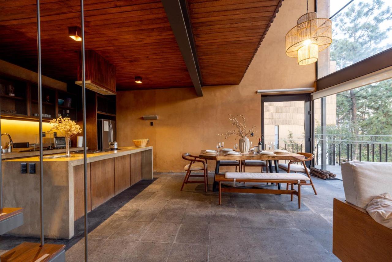 Cabana Lujo Con Alberca Climatizada Vistas Al Bosque De 马萨米特拉 外观 照片