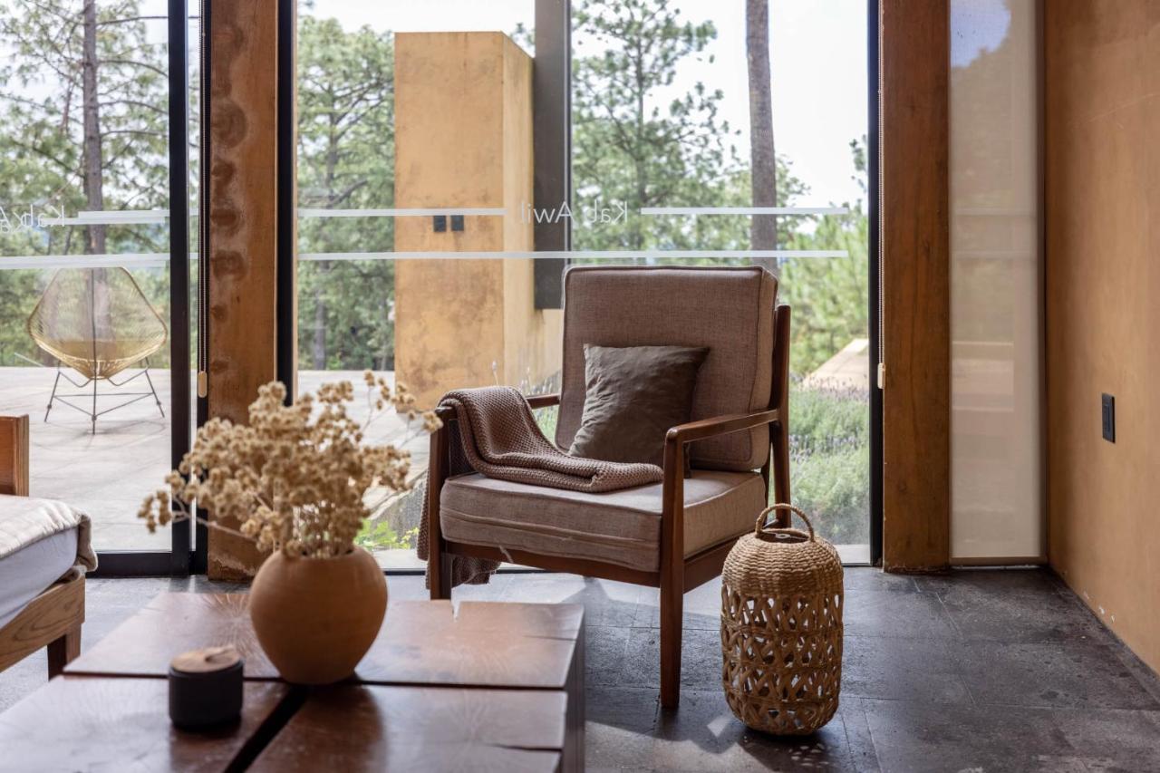 Cabana Lujo Con Alberca Climatizada Vistas Al Bosque De 马萨米特拉 外观 照片